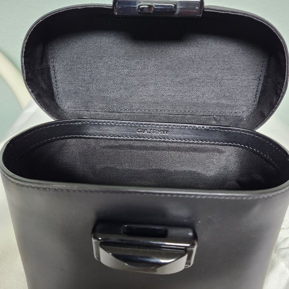 Gia Borghini RHW Small Camera Bag Calfskin Black New - Picture 7 of 10